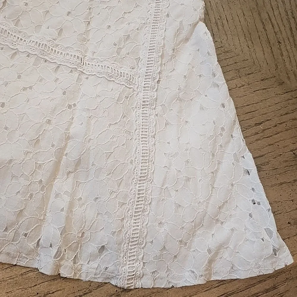 Knit works White Eyelet Dress Size 8 Girls